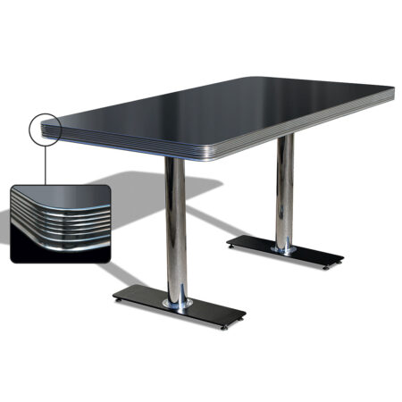 Bel Air Diner Tafel TO-25W Blackstone | Bel Air Retro Fifties Furniture