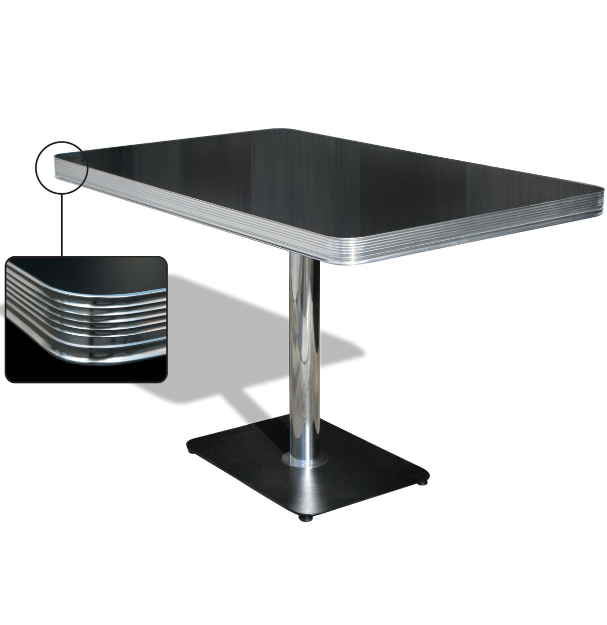 Bel Air Diner Tafel TO22 Blackstone | Bel Air Retro Fifties Furniture