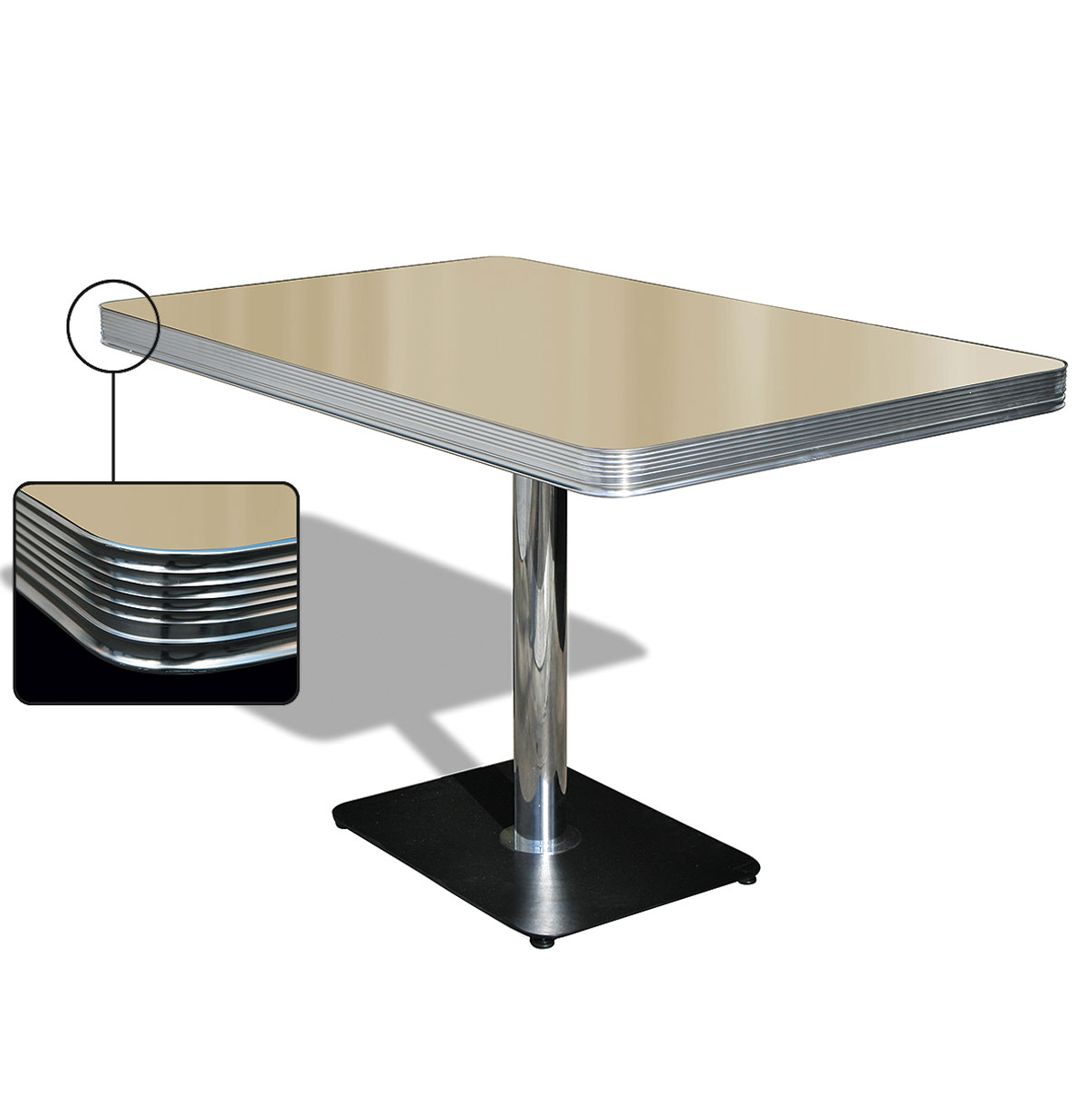 Bel Air Diner Tafel TO22W Antique White | Bel Air Retro Fifties Furniture