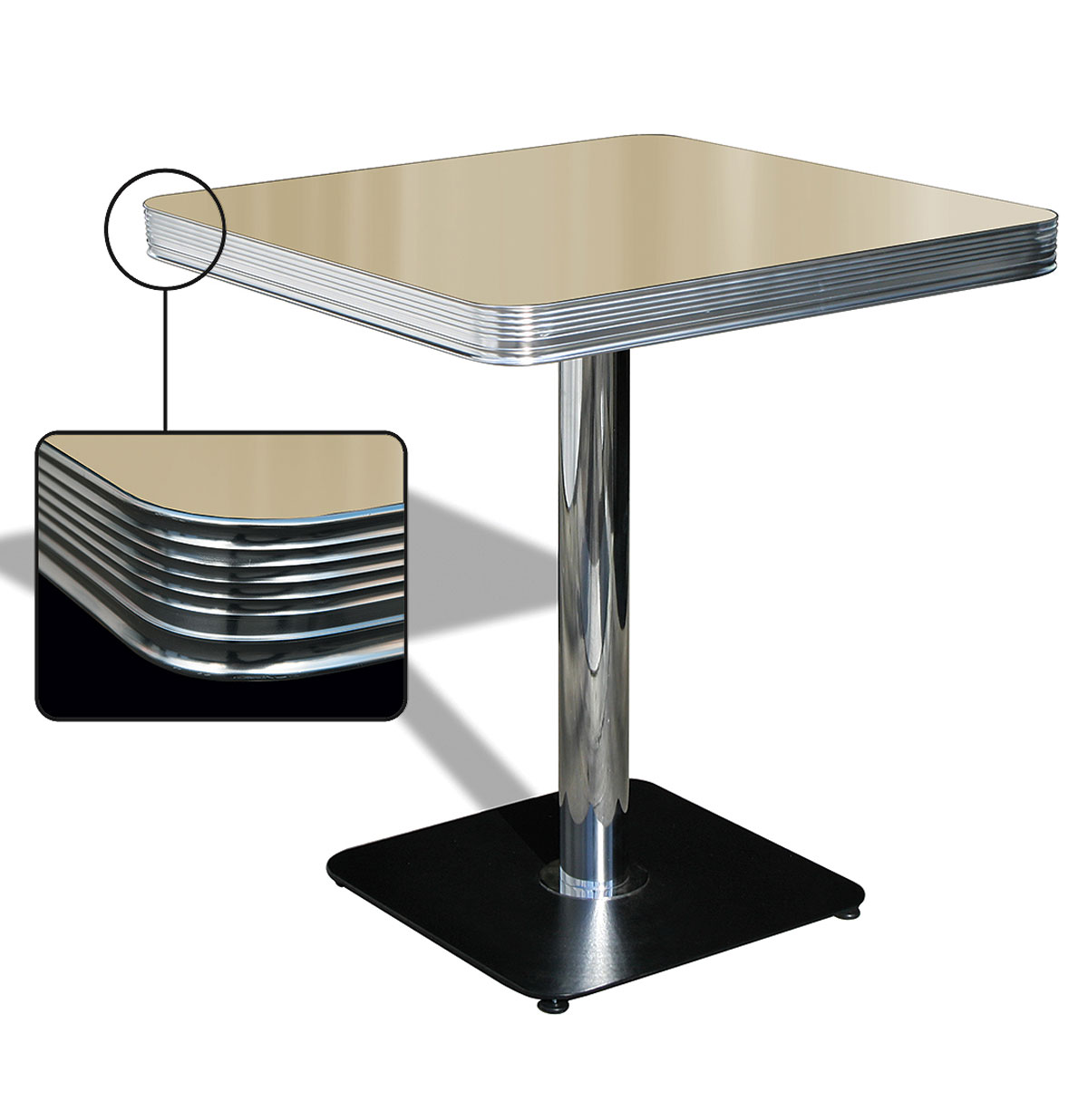 Bel Air Diner Tafel TO23 Antique White | Bel Air Retro Fifties Furniture