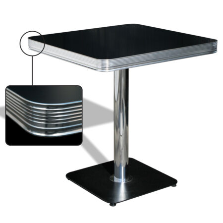 Bel Air Diner Tafel TO23W Blackstone | Bel Air Retro Fifties Furniture