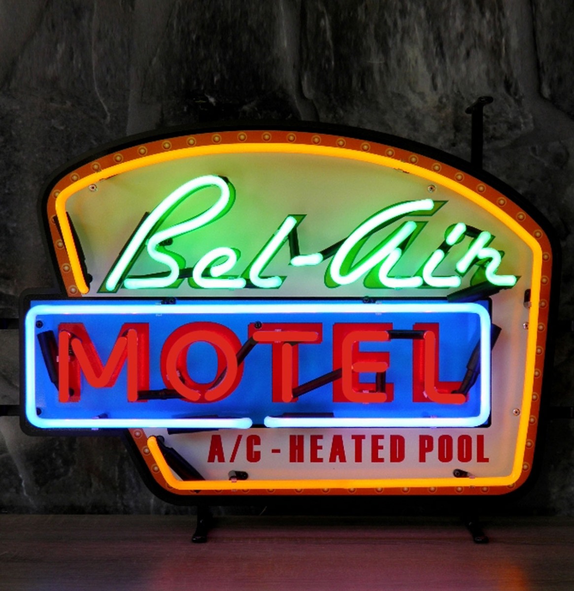 Bel Air Motel Neon Verlichting 65 x 45 cm - Groen