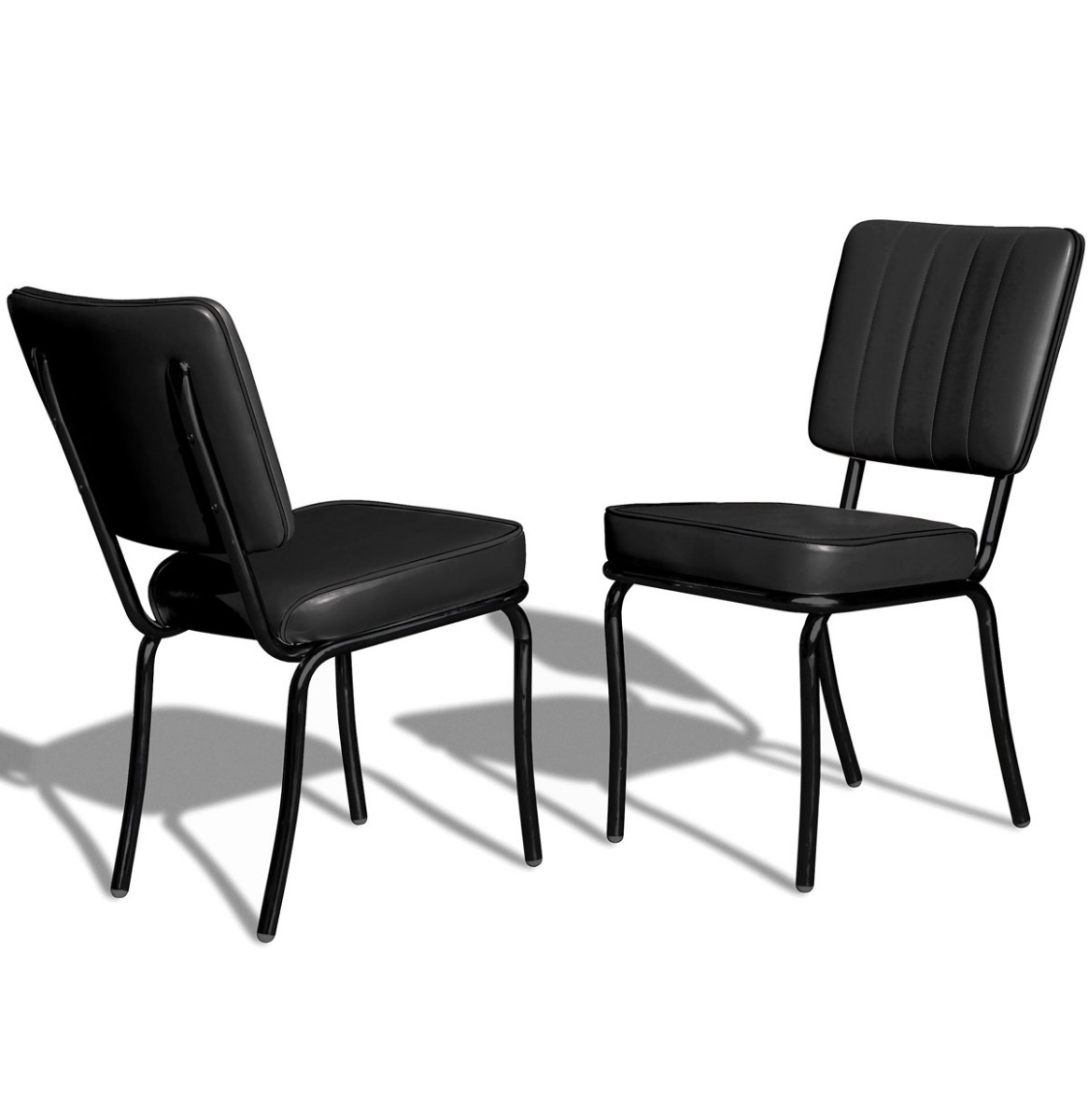 Bel Air Retro Diner Stoel CO-25 - Volledig Zwart | Bel Air Retro Fifties Furniture