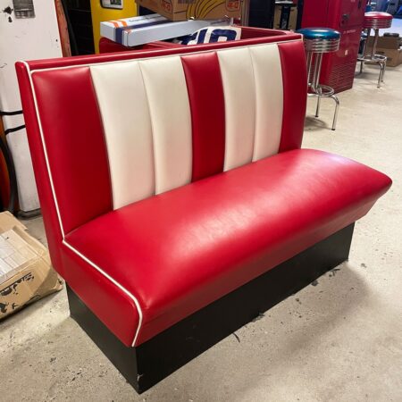 Bel Air Retro Fifties Dinerbank 120 cm - Rood/Wit - Aanbieding | 47% korting | Bel Air Retro Fifties Furniture