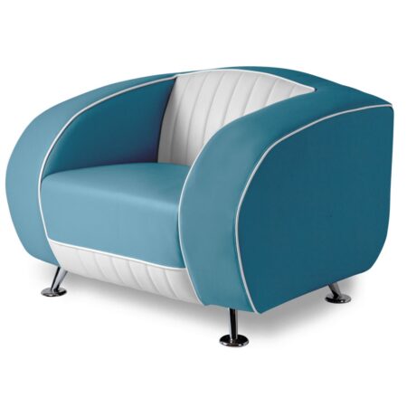 Bel Air Sofa Delucas Retro SF01CB Blauw Eenzitter | Bel Air Retro Fifties Furniture