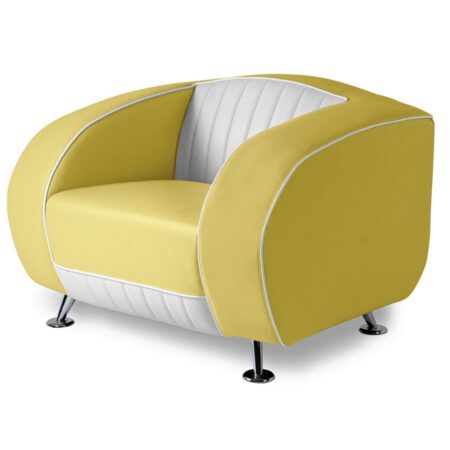 Bel Air Sofa Delucas Retro SF01CB Geel Eenzitter | Bel Air Retro Fifties Furniture