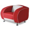 Bel Air Sofa Delucas Retro SF01CB Rood Eenzitter AUGUSTUS 2025 | Bel Air Retro Fifties Furniture