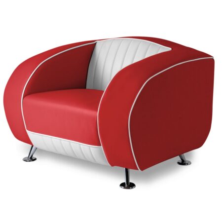Bel Air Sofa Delucas Retro SF01CB Rood Eenzitter AUGUSTUS 2025 | Bel Air Retro Fifties Furniture