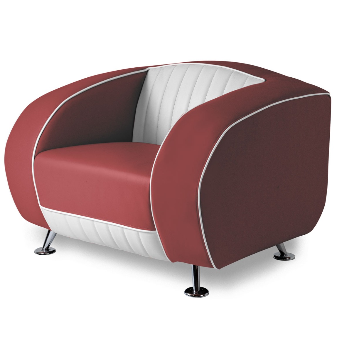 Bel Air Sofa Delucas Retro SF01CB Ruby Eenzitter | Bel Air Retro Fifties Furniture