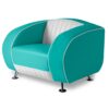 Bel Air Sofa Delucas Retro SF01CB Turquoise Eenzitter | Bel Air Retro Fifties Furniture