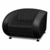 Bel Air Sofa Delucas Retro SF01CB Volledig Zwart Eenzitter | Bel Air Retro Fifties Furniture