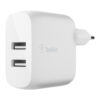 Belkin Dual USB-A Charger - 24W Oplader Wit | Belkin