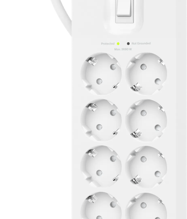 Belkin Surge Protection 8 Outlet 2 Meter Dual Usb C 30W PD Wit