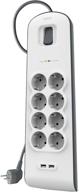 Belkin Surge Protector 8 outlet 2 meter 2x usb