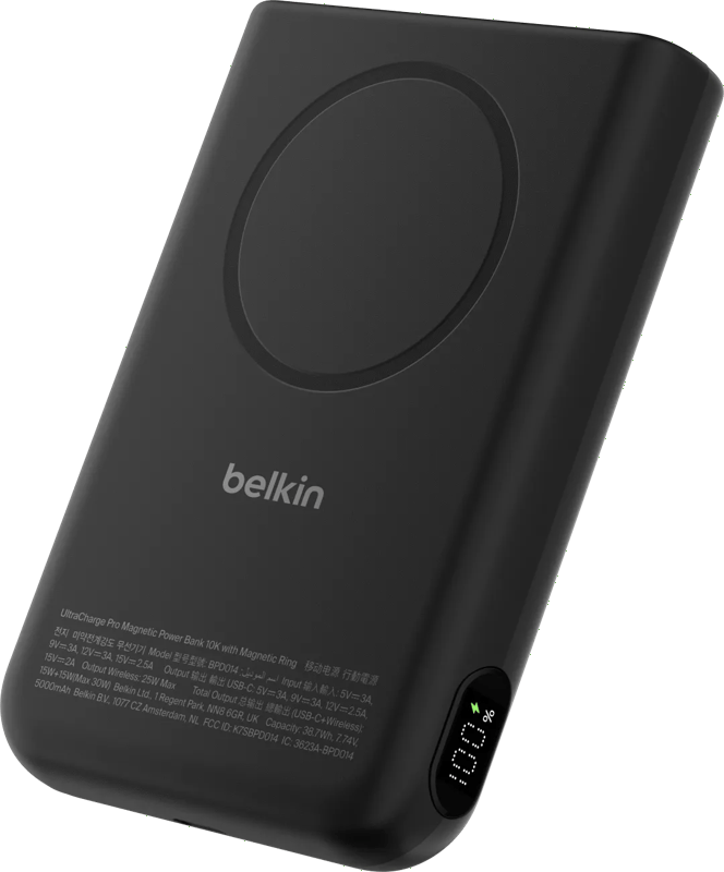 Belkin UltraCharge Pro Draadloze Powerbank met MagSafe 10.000 mAh met Snelladen Zwart