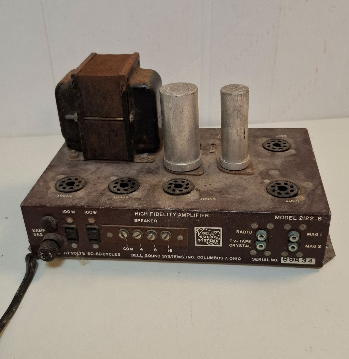 Bell Sound Systems Model 2122-B Buizen Versterker - Origineel | Fiftiesstore