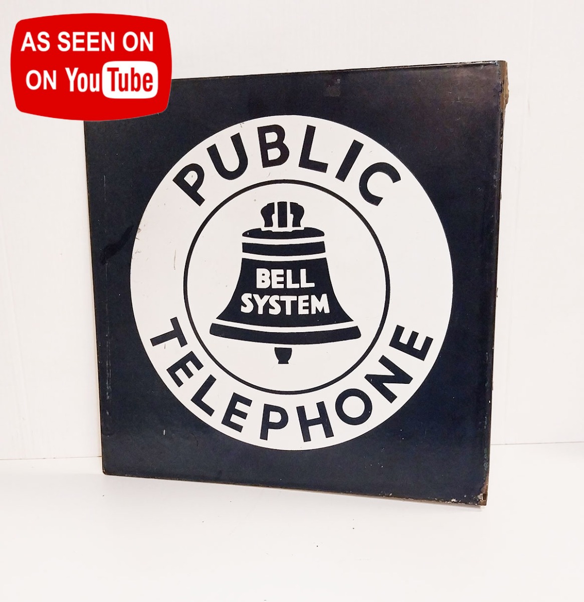 Bell Telephone System Heavy Dubbelzijdig Emaille Bord - 46 x 46cm - Origineel | The Dutch Pickers