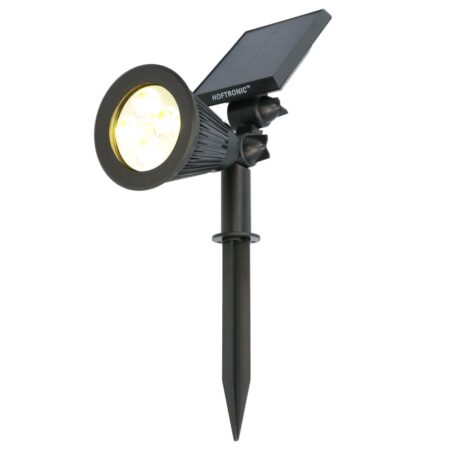 Bend solar prikspot - Incl. Schemerschakelaar - 3000K warm wit - 2 lichtstanden - 75lm - 6-9 uur brandtijd - Kantelbaar en richtbaar - IP65 waterdicht | HOFTRONIC