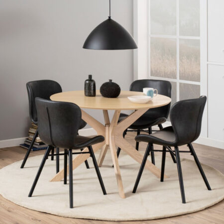 Bendt Ronde Eettafel 'Evald' 105cm Eiken