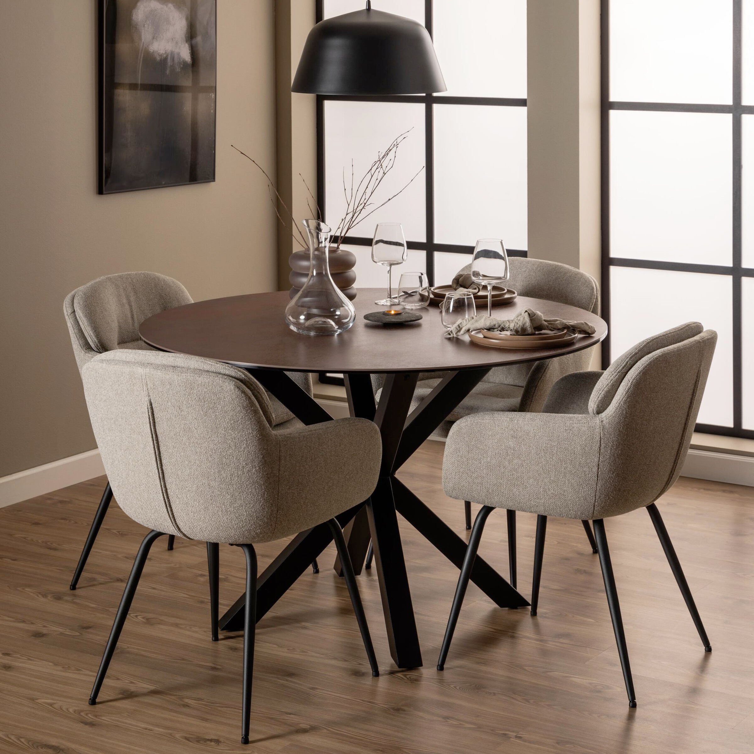 Bendt Ronde Eettafel 'Line' Keramiek