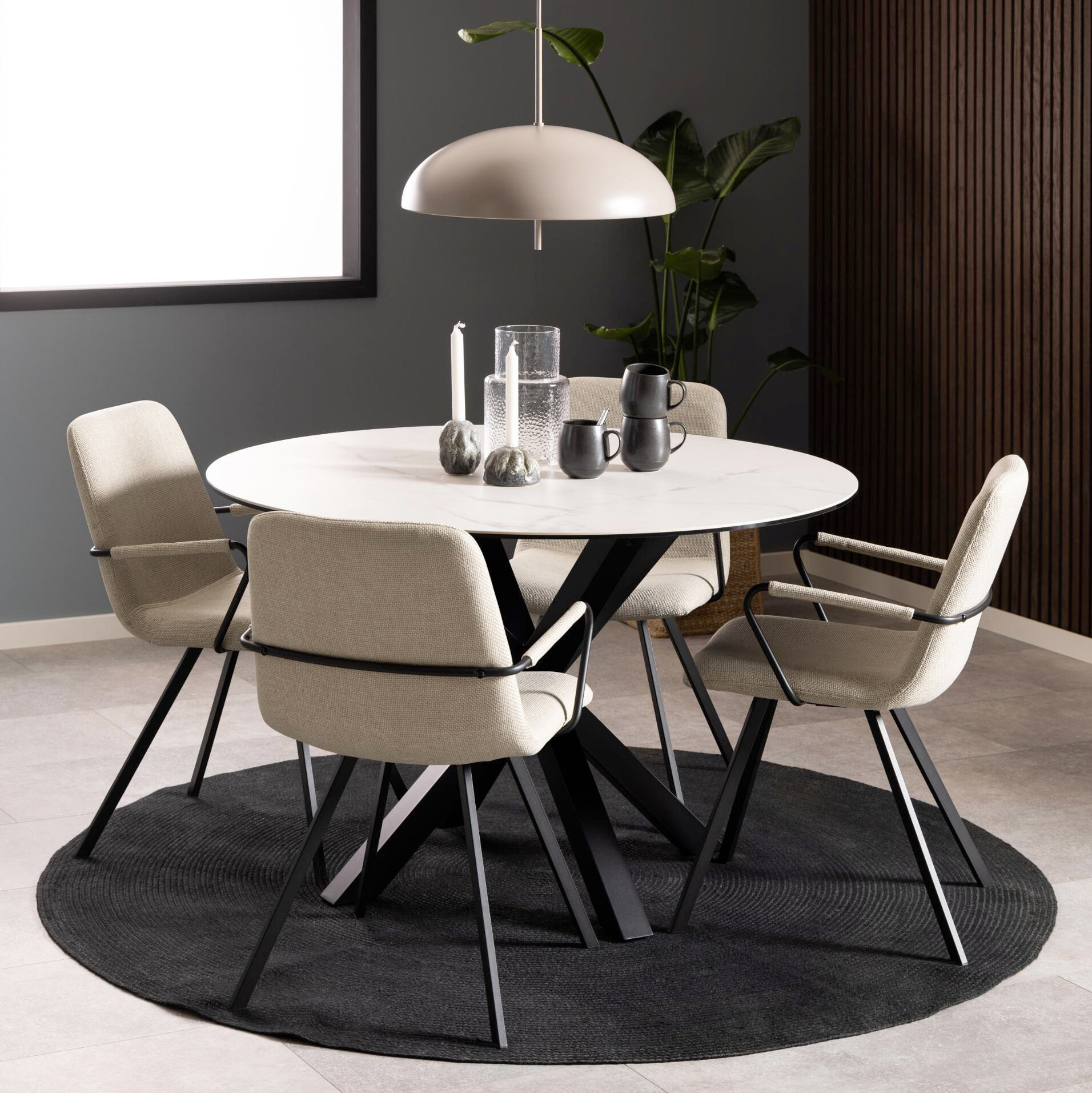 Bendt Ronde Eettafel 'Line' Keramiek