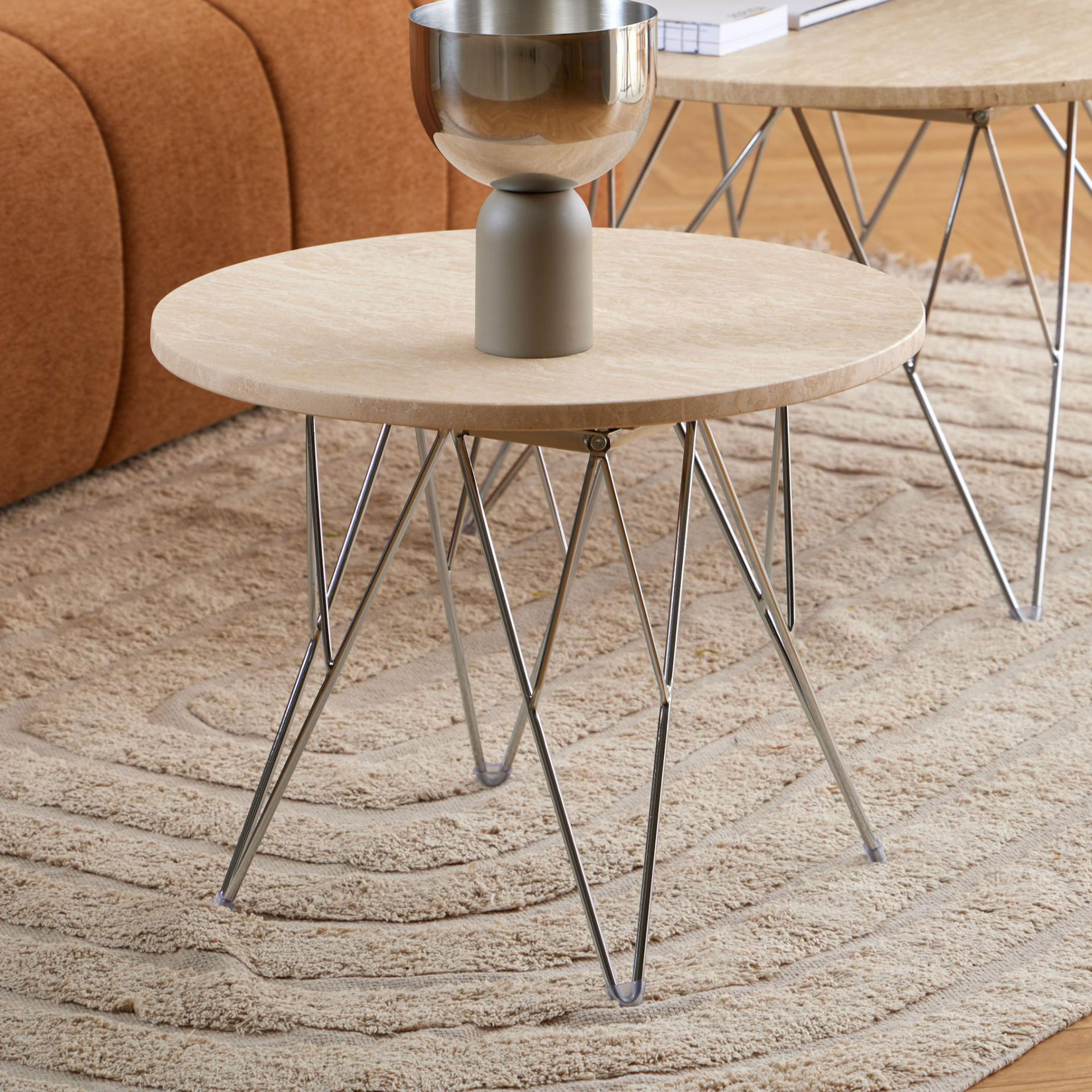 Bendt Ronde Salontafel 'Nadia' Travertin