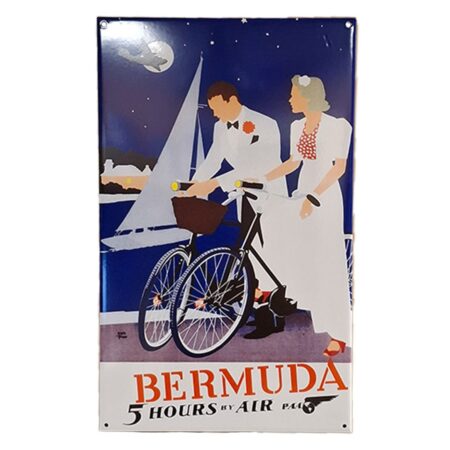 Bermuda Pan-Am Vintage Reclame Emaille Bord - 60 x 37cm | Fiftiesstore