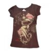Bettie Page Leopard T-shirt Brown-L | Bettie Page