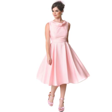 Bettie Page Suzette Bridal Shantung Pink-XL | Heart of Haute