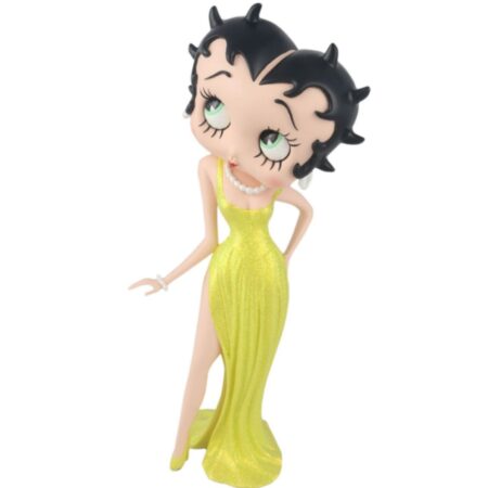 Betty Boop Avondjurk Geel Glitter Beeld 36.5 cm | Betty Boop