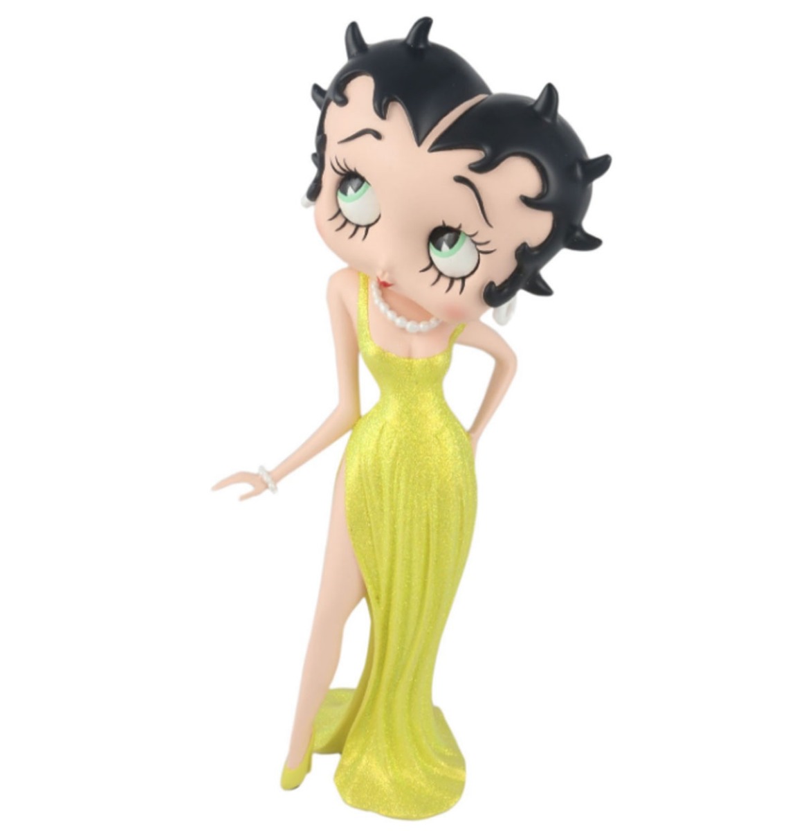 Betty Boop Avondjurk Geel Glitter Beeld 36.5 cm | Betty Boop