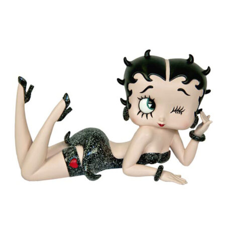 Betty Boop Beeldje Liggend Zwart Glitter | Betty Boop