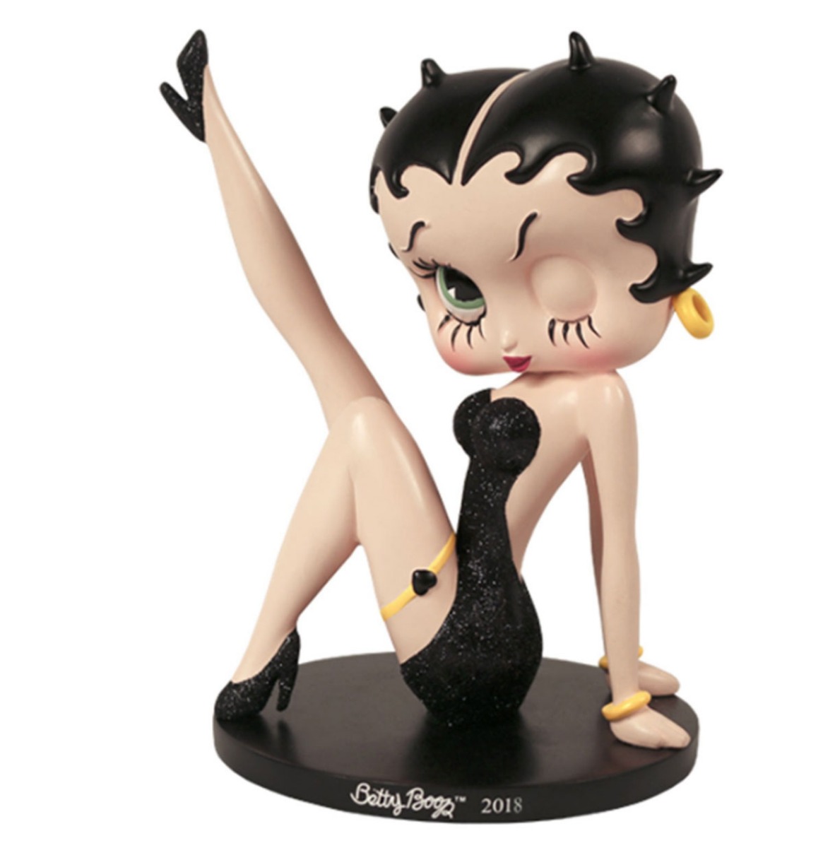 Betty Boop Been Omhoog Beeld (Zwarte Glitter) | Betty Boop