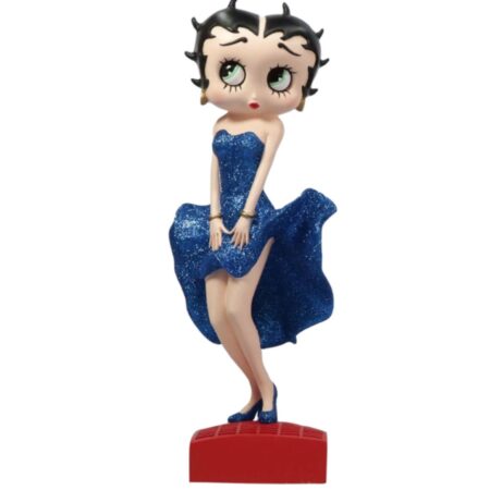 Betty Boop Blauwe Glitter Jurk Beeldje | Betty Boop