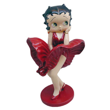 Betty Boop Classic Pose Beeld met Rode Glitters 3ft | Betty Boop