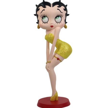 Betty Boop Classic Pose (Gele Glitter Jurk) Beeldje | Betty Boop