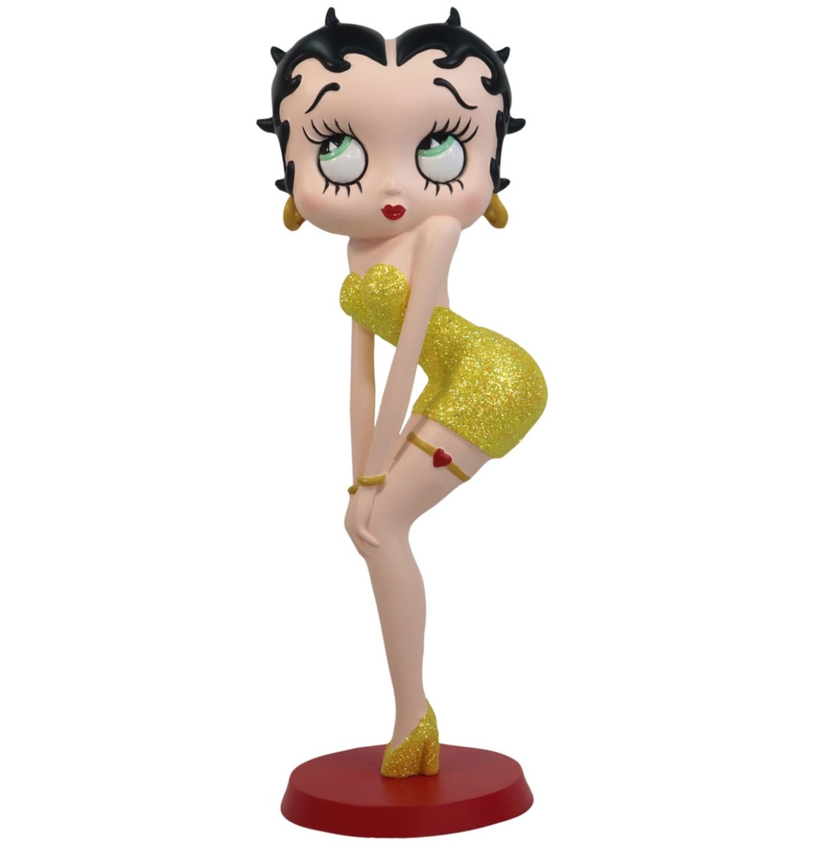 Betty Boop Classic Pose (Gele Glitter Jurk) Beeldje | Betty Boop