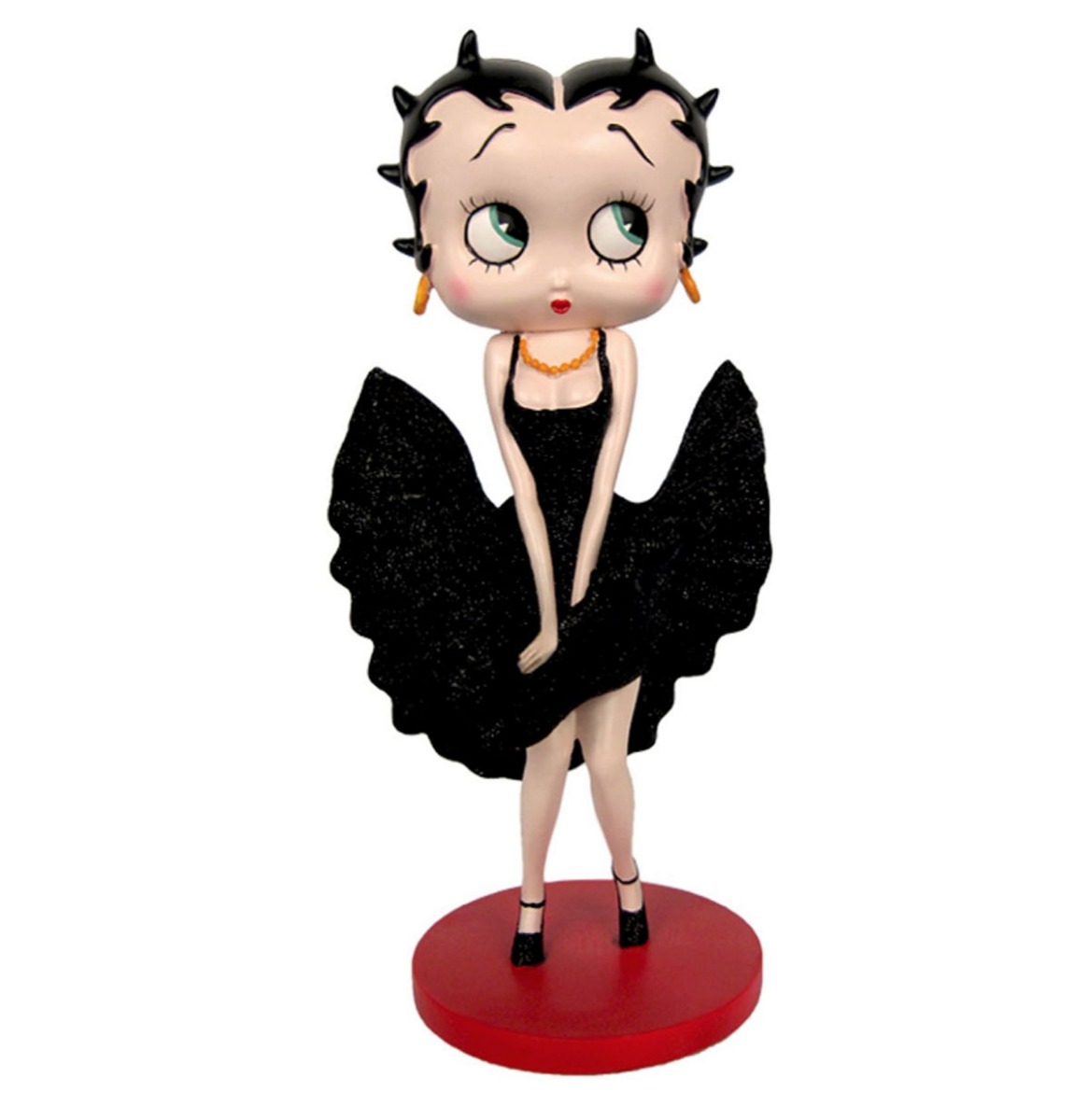Betty Boop Cool Breeze Zwarte Glitter Jurk Beeld | Betty Boop