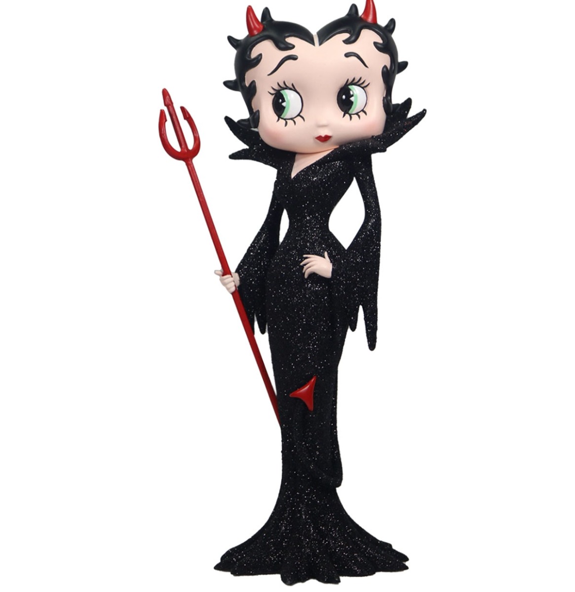 Betty Boop Devil Zwarte Glitter Jurk 30.5cm | Betty Boop