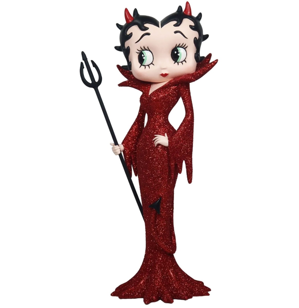 Betty Boop Duivel Beeldje Rode Glitter Jurk 31