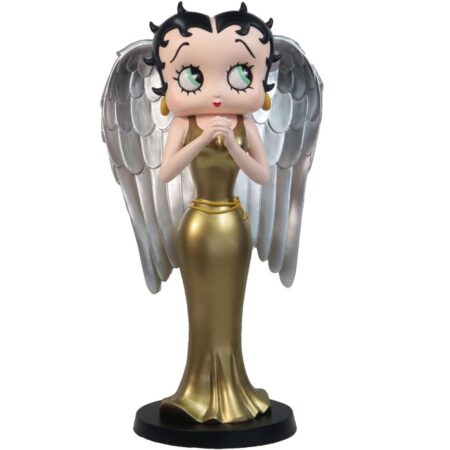 Betty Boop Engel Met Zilveren Vleugels In Gouden Jurk Beeldje 31 cm | Betty Boop