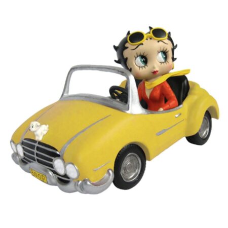 Betty Boop In Gele Sportauto Beeld | Betty Boop