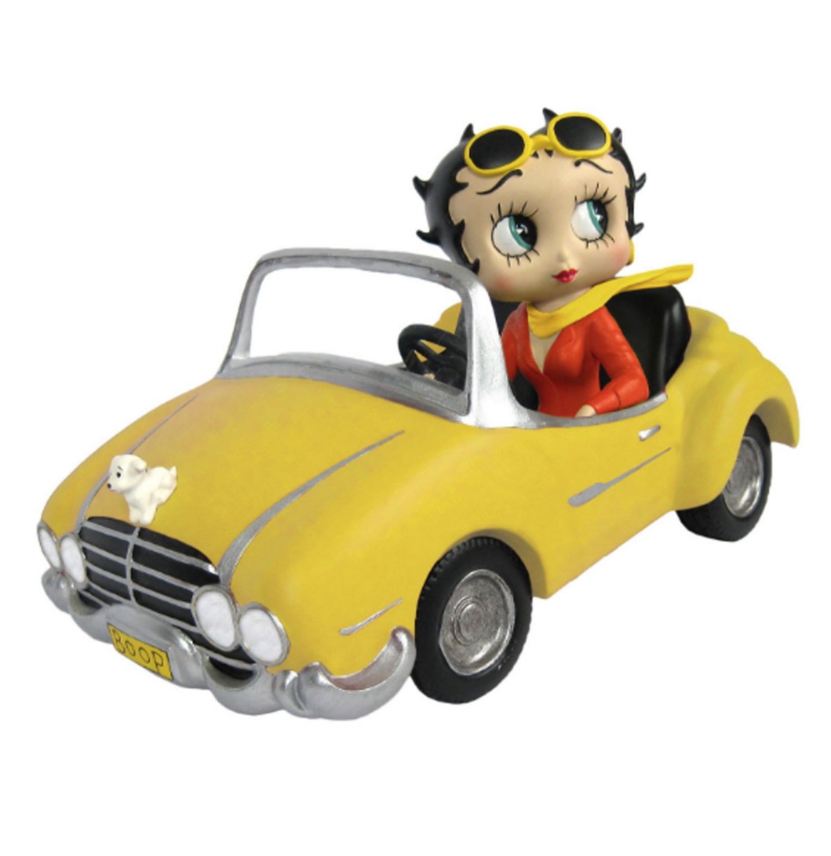 Betty Boop In Gele Sportauto Beeld | Betty Boop