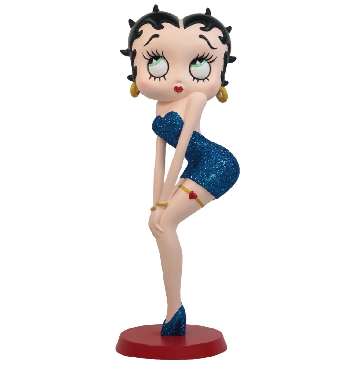 Betty Boop Klassiek Pose (Blauwe Glitter Jurk) Beeldje | Betty Boop