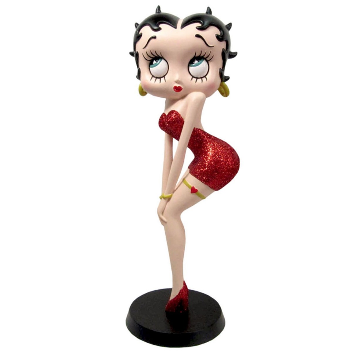 Betty Boop Klassieke Pose Beeld (Rood Glitter) | Betty Boop