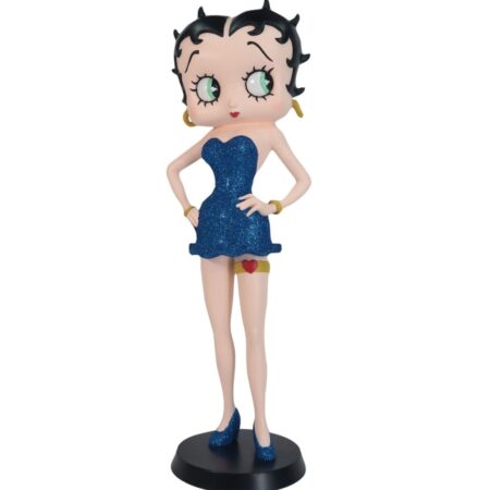 Betty Boop Kousenband (Blauwe Glitter Jurk) Beeldje | Betty Boop