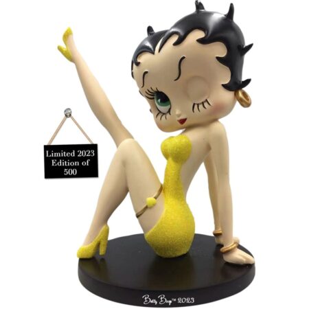 Betty Boop Leg Up 2023 Beperkte Oplage Van 500 Stuks (Gele Glitter Jurk) Beeldje | Betty Boop