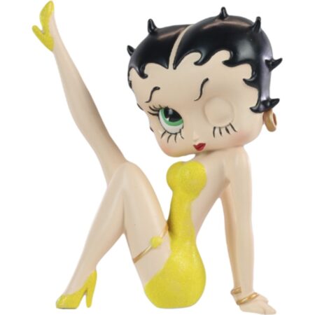 Betty Boop Leg Up (Geel Glitter) Beeldje | Betty Boop