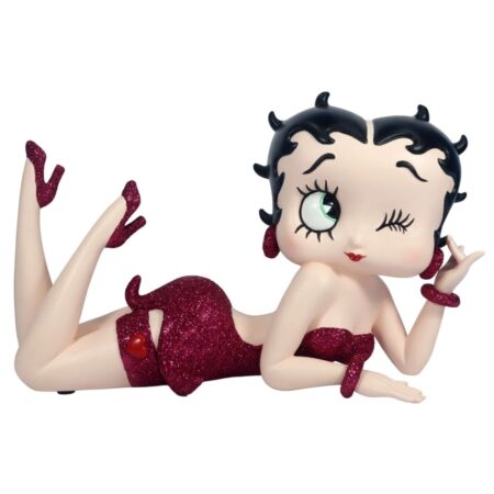 Betty Boop Liggend in Fuchsia Glitterjurkje 20