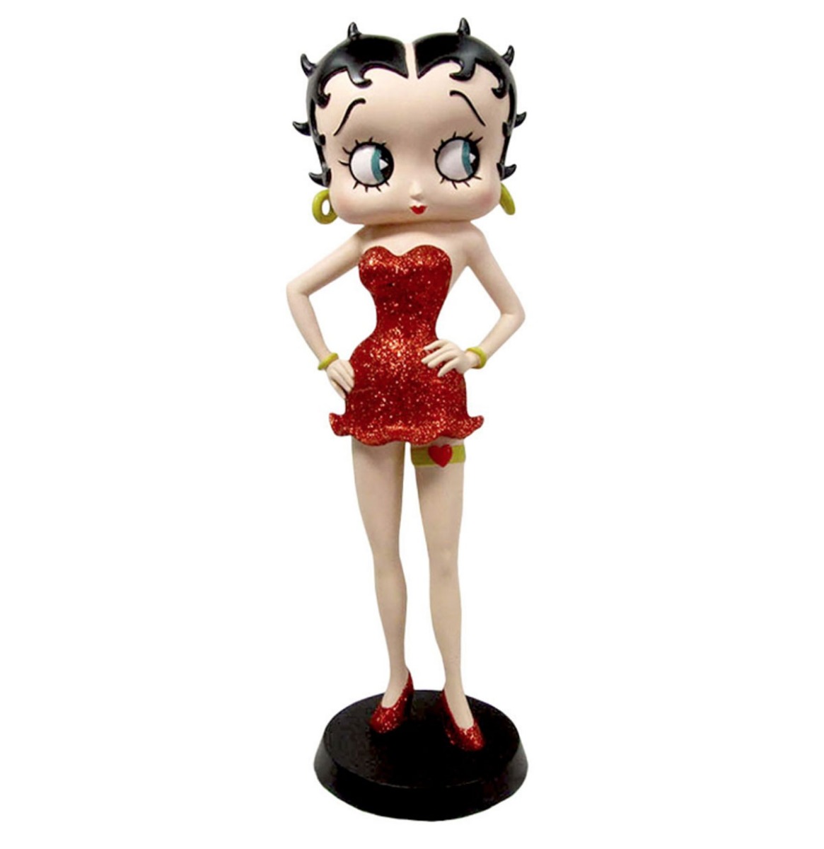 Betty Boop Met Kouseband Beeld (Rode Glitterjurk) | Betty Boop